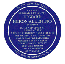 Edward heron-allen plaque