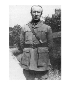 John Buchan in uniform with border